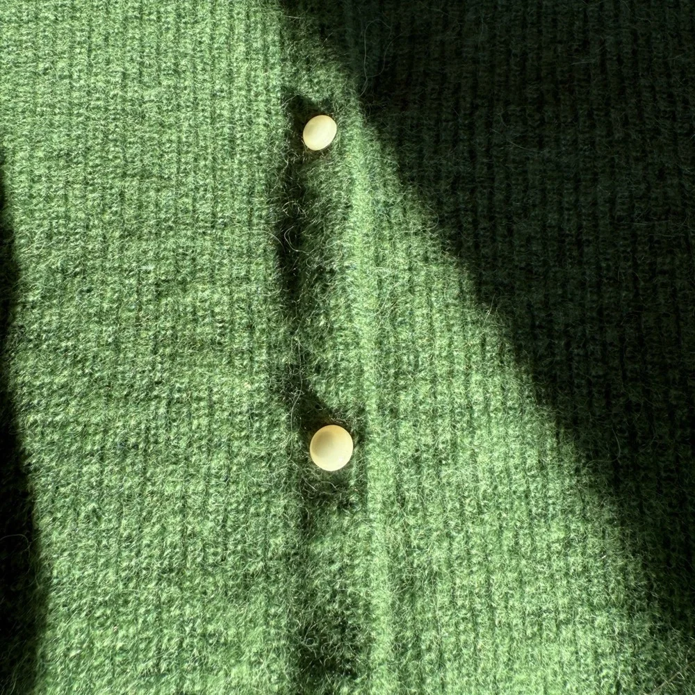 Sezane Green Cardigan - Picture 5 of 7